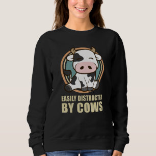 Sudadera Fácilmente Distrado Por Vacas Regalo de los aman