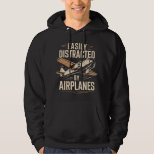Sudadera Fácilmente Distraído por Aviones Divertido Aviació