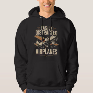 Sudadera Fácilmente Distraído por Aviones Divertido Aviació