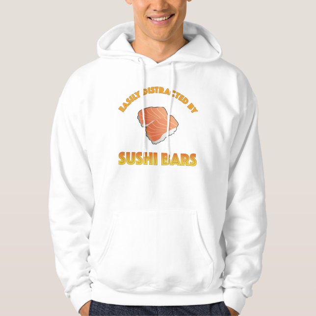 Sudadera Fácilmente Distraído Por Barras De Sushi (Anverso)