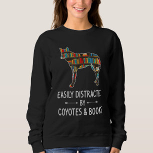 Sudadera Fácilmente Distraído Por Coyotes & Books Wolf Pup