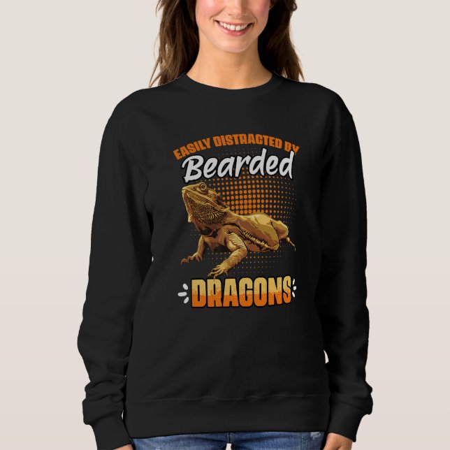 Sudadera Fácilmente Distraído Por Dragones  Dragón De Cuent (Anverso)
