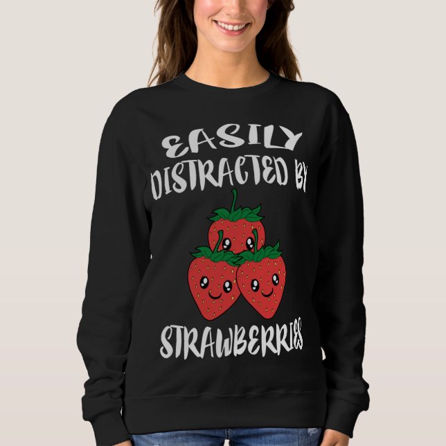 Sudadera Fácilmente Distraído Por El Amante De Frutas De Fr (Anverso)
