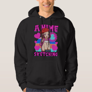 Sudadera Fácilmente distraído por el anime y bosquejando ka