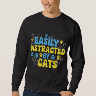 Sudadera Fácilmente Distraído por Gatos