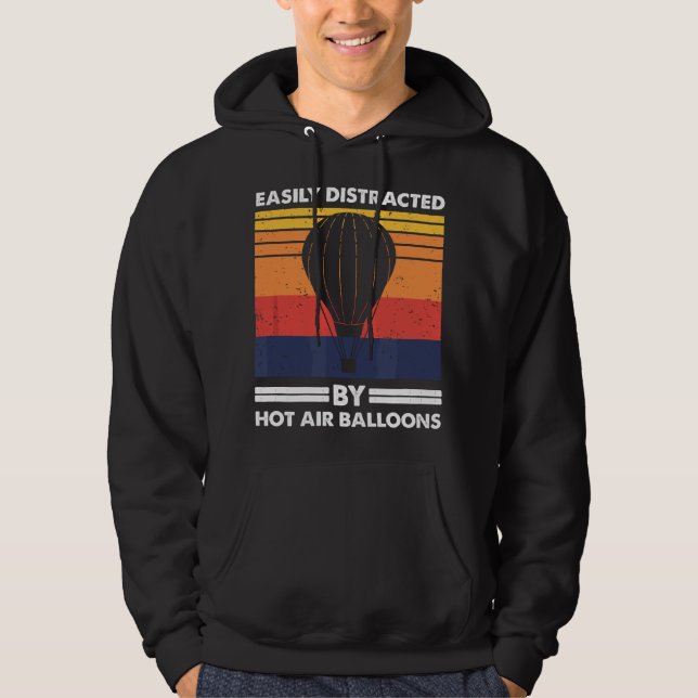 Sudadera Fácilmente Distraído Por Globos Aerostáticos, Pilo (Anverso)