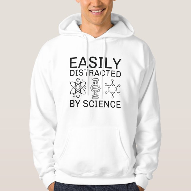 Sudadera Fácilmente Distraído Por La Ciencia (Anverso)