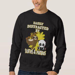 Sudadera Fácilmente Distraído Por Las Lemas Y Los Pandas