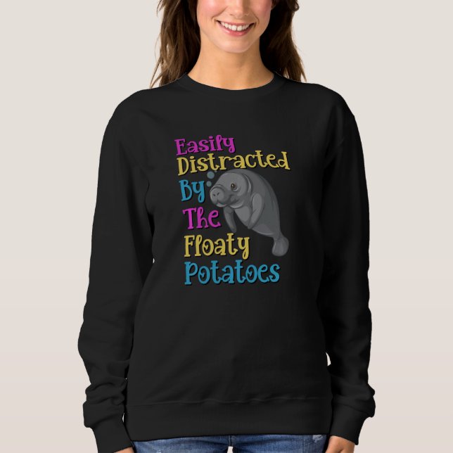 Sudadera Fácilmente Distraído Por Las Patatas Flotantes Man (Anverso)
