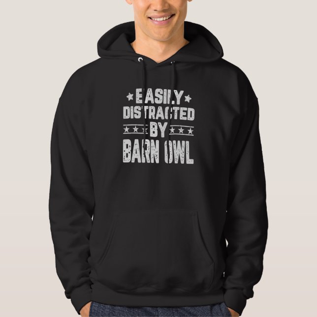 Sudadera Fácilmente Distraído Por Lechuza Común  Lechuza Co (Anverso)