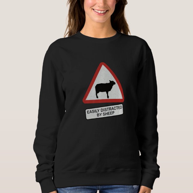 Sudadera Fácilmente Distraído Por Pastores De Ovejas Granje (Anverso)
