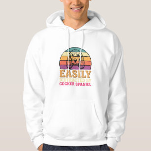 Sudadera Fácilmente Distraído Por Perro Retro Cocker Spanie