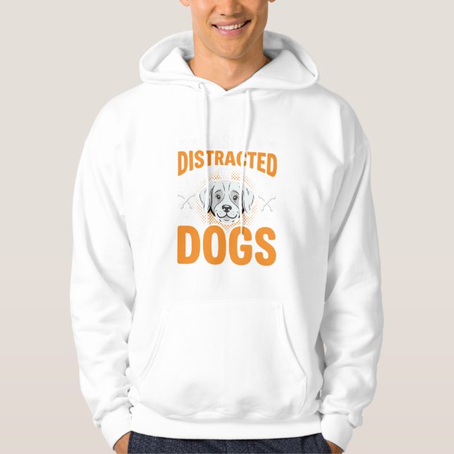 Sudadera Fácilmente Distraído Por Perros (Anverso)