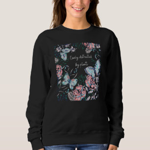 Sudadera Fácilmente Distraído Por Plantas -Planta Floral de