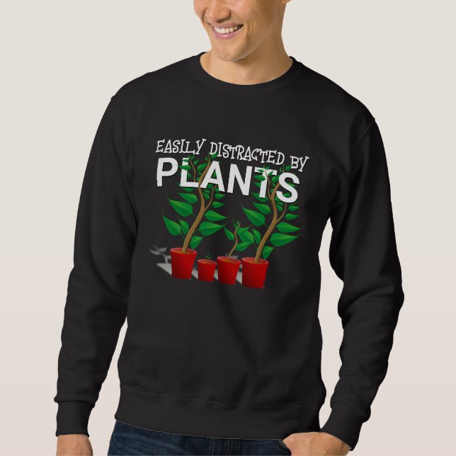 Sudadera FÁCILMENTE DISTRAÍDO POR PLANTAS Unisex (Anverso)