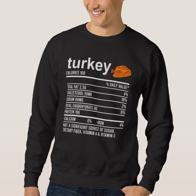 Sudadera Fact Fact (Hecho De Nutrición De Turquía) (Anverso)