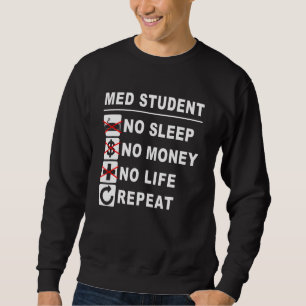 Sudadera Facultad de Medicina Sin Sueño Dinero Vida Repetir
