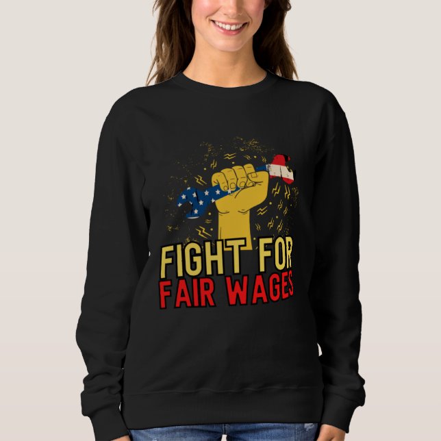 Sudadera Fair Wages Labor Rights Income Inequality (Anverso)