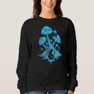 Sudadera Fairy Dust Mushrooms Rosa Fairycore Goblincore Fae