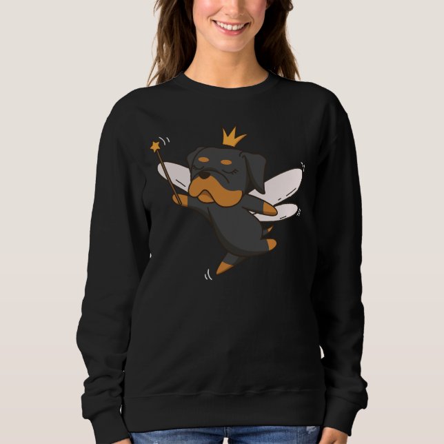 Sudadera Fairy Rottweiler Dog Mystical Mascota Rottweiler F (Anverso)