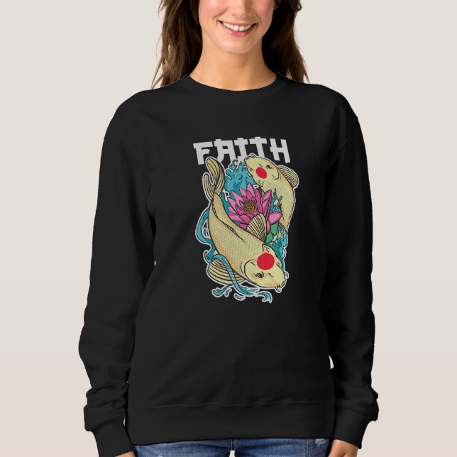 Sudadera Faith Ama A Koi Fish Yin Y Yang (Anverso)