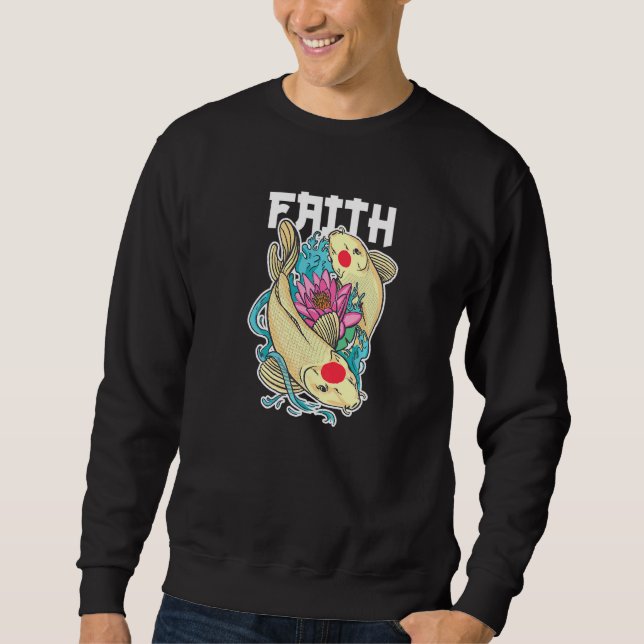 Sudadera Faith Ama A Koi Fish Yin Y Yang (Anverso)