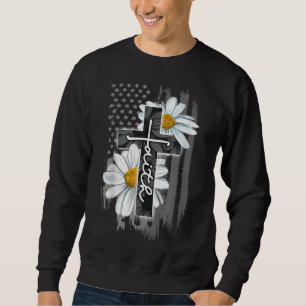 Sudadera Faith Bandera Americana Daisy Christian Faith Jesu