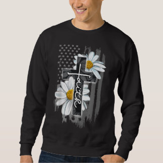 Sudadera Faith Bandera Americana Daisy Christian Faith Jesu