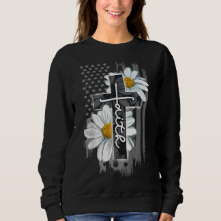 Sudadera Faith Bandera Americana Daisy Christian Faith Jesu