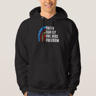 Sudadera Faith Family Friends Libertad 4 De Julio