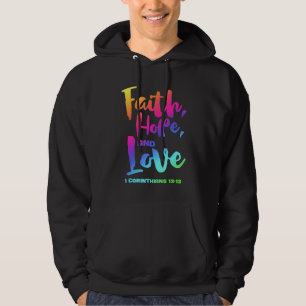 Sudadera Faith Hope Love 1 Corinthians 1313 Bible Verse Chr