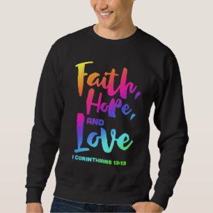 Sudadera Faith Hope Love 1 Corinthians 1313 Bible Verse Chr