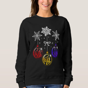 Sudadera Faith Hope Love Bola De Disco Fe En Jesucristo Nav