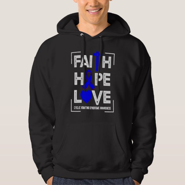 Sudadera Faith Hope Love Cyclic Vomiting Syndrome Awareness (Anverso)