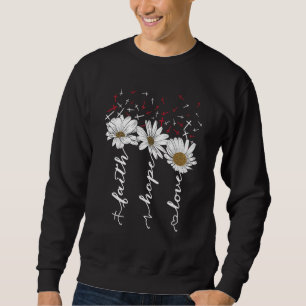 Sudadera Faith Hope Love Daisy Butterfly Cross Christian