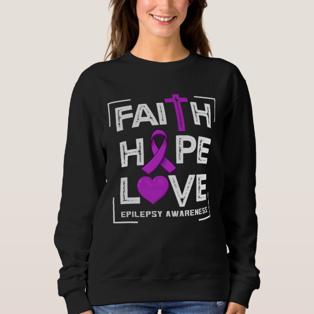 Sudadera Faith Hope Love Epilepsy Awareness (Anverso)