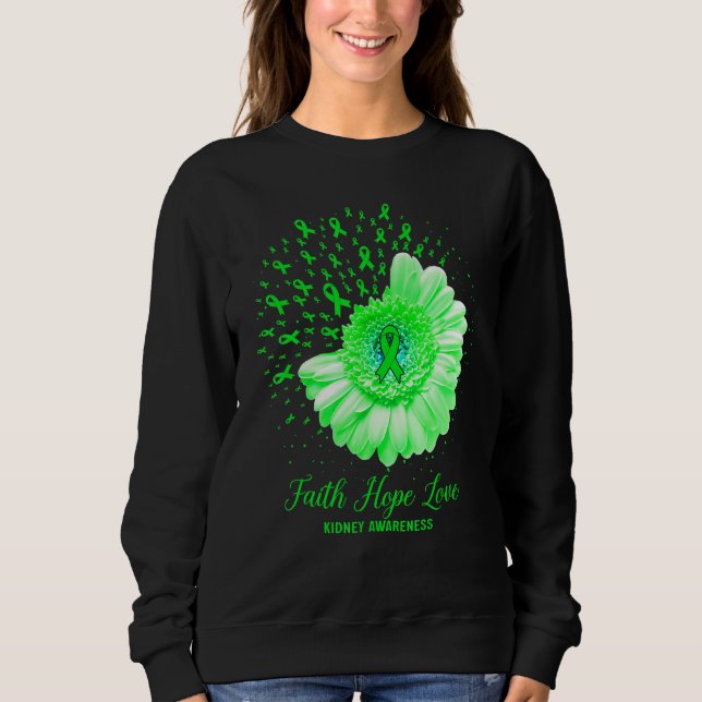 Sudadera Faith Hope Love Kidney Awareness Survivor Fighter (Anverso)