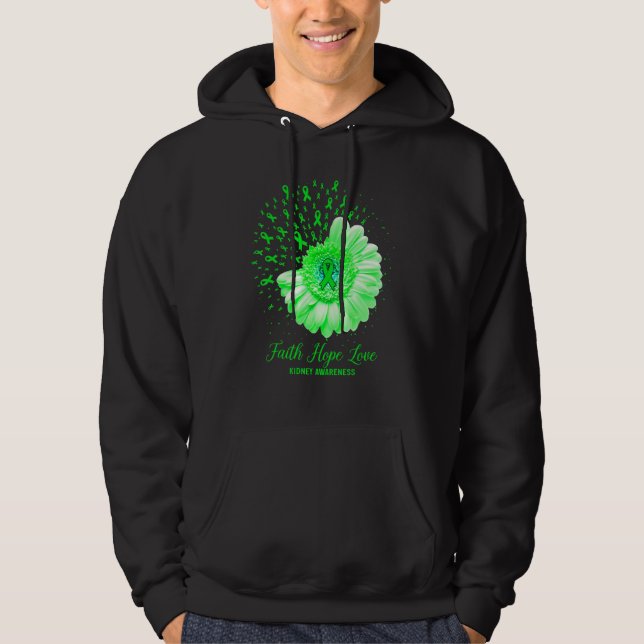 Sudadera Faith Hope Love Kidney Awareness Survivor Fighter (Anverso)