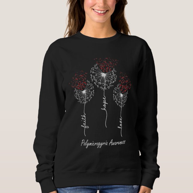 Sudadera Faith Hope Love Polymicrogyria Awareness (Anverso)
