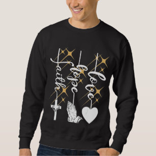 Sudadera Faith Hope Love Religious Christian Jesus Cross Pr
