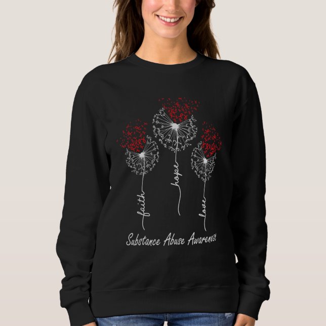 Sudadera Faith Hope Love Substance Abuse Awareness (Anverso)