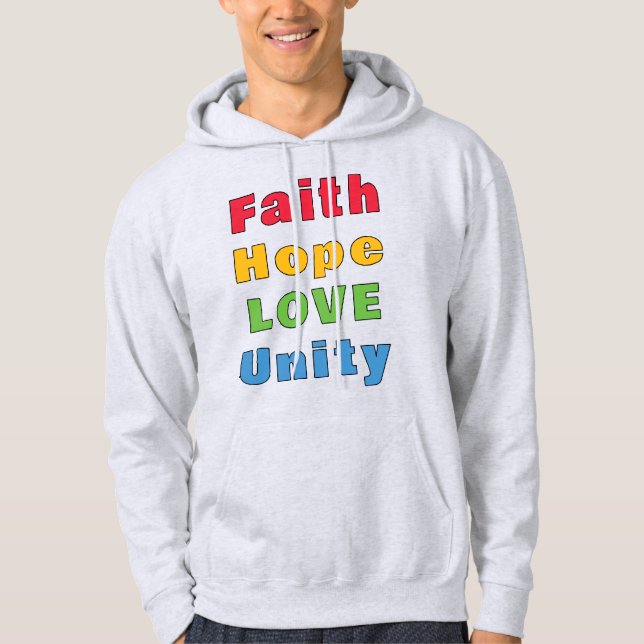 Sudadera Faith Hope Love Unity (Anverso)