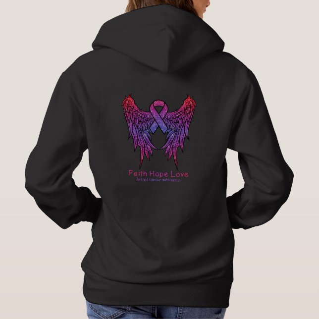 Sudadera Faith Hope Love Wings Brewings Conciencia sobre el (Reverso)