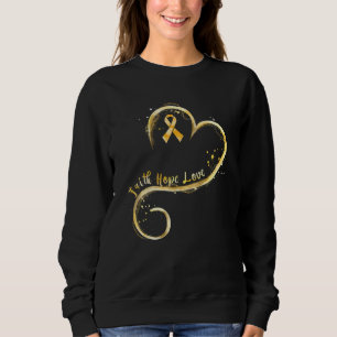 Sudadera Faith Hope Love Yellow Ribbon Endometriosis Awaren