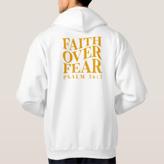 Sudadera Faith Over Fear Psalm 56:3 Christian Bible Verse (Reverso)