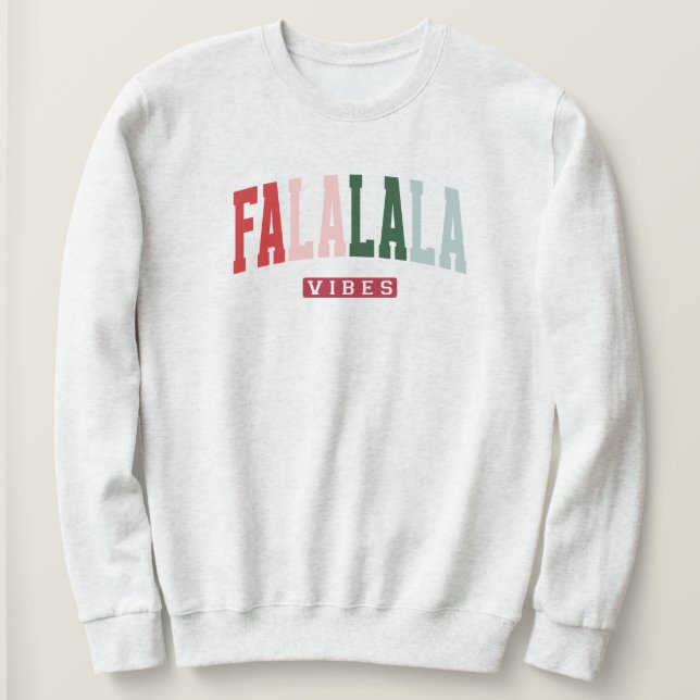 Sudadera FALALALA VIBES Holiday (Anverso del diseño)