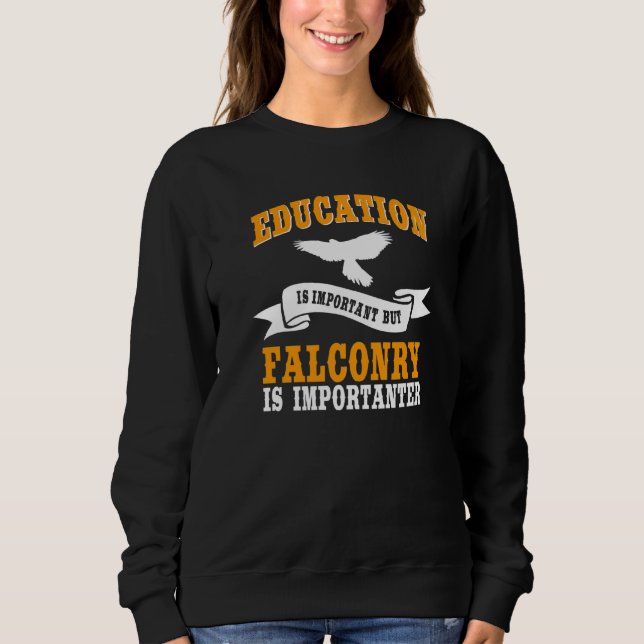 Sudadera Falconer Falconry Gamehawking Education Ornitholog (Anverso)
