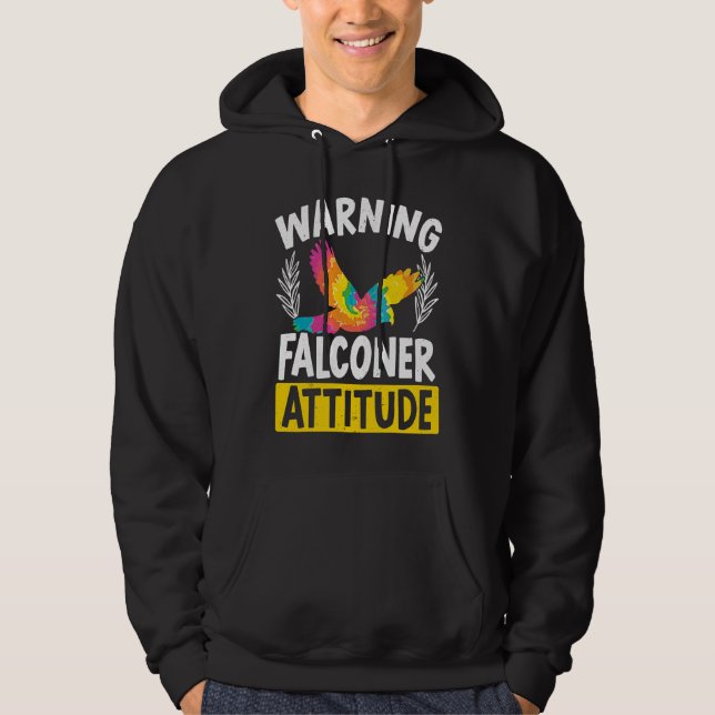 Sudadera Falconry Bird  Ornithology Falcon Falconer Attitud (Anverso)