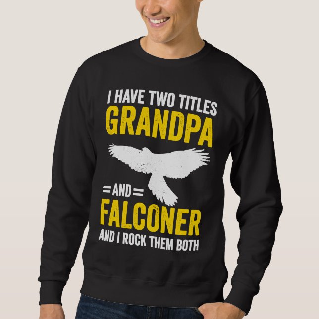 Sudadera Falconry Grandpa and Falconer (Anverso)