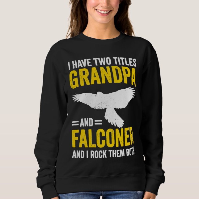 Sudadera Falconry Grandpa and Falconer (Anverso)